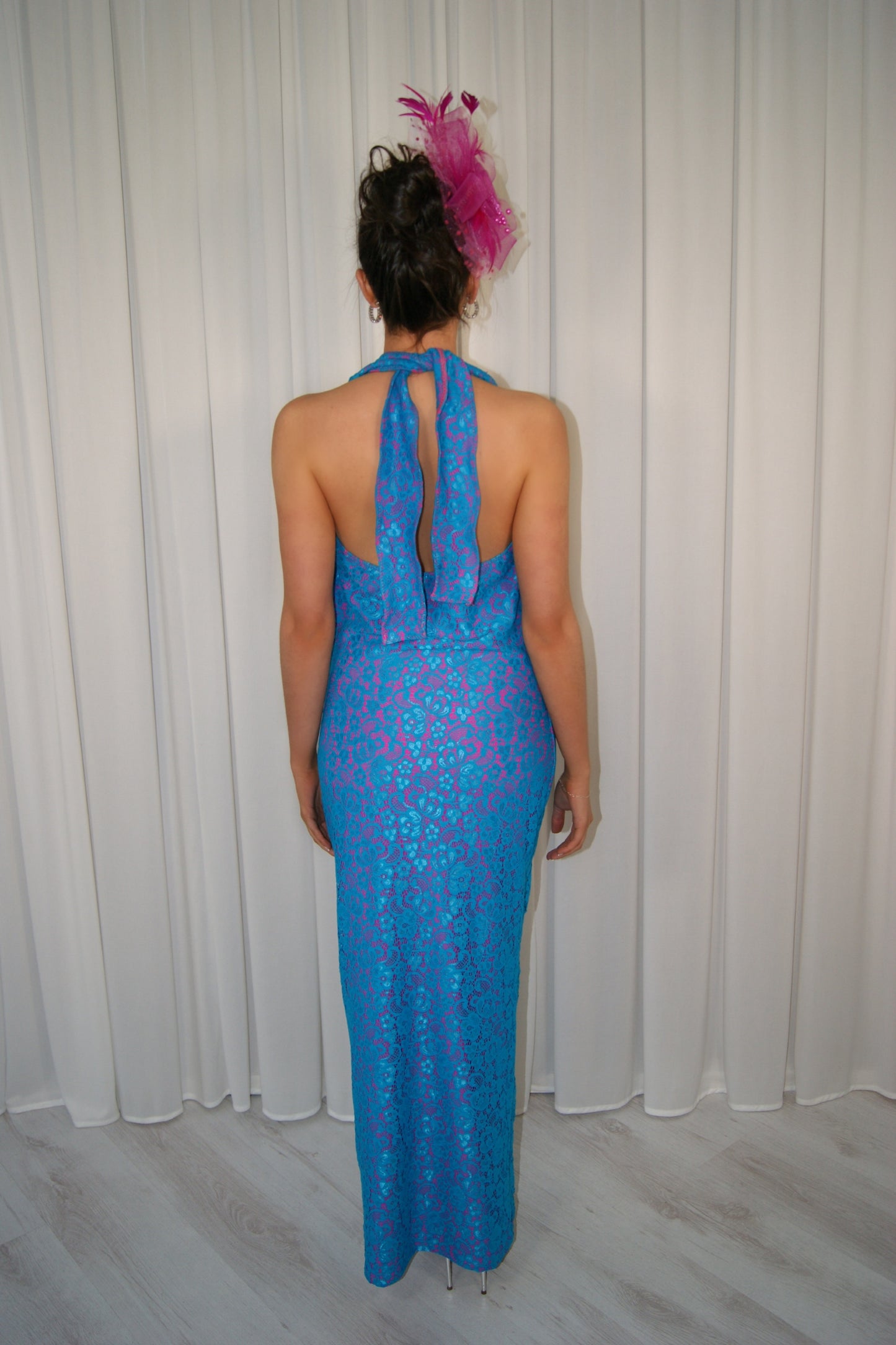 Halter Floral Maxi Dress